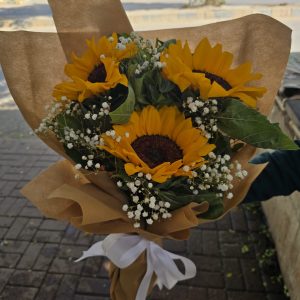 Sun Flowers With Baby Bouquet