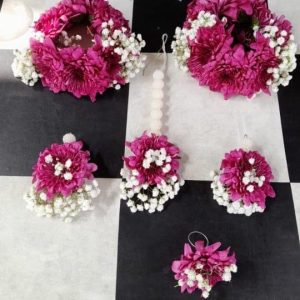 Purple flower  bridal set