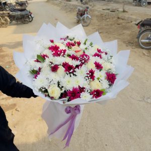 Blossom Muse – Mixed Chrysanthemum & Rose Bouquet