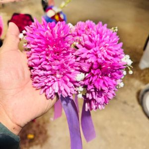 Pink Chrysanthemum Floral Wrist Corsages (Pair)