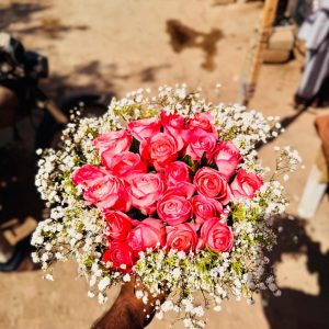 Blushing Pink Rose Bridal Bouquet