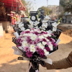 Royal Purple & White Majesty Bouquet