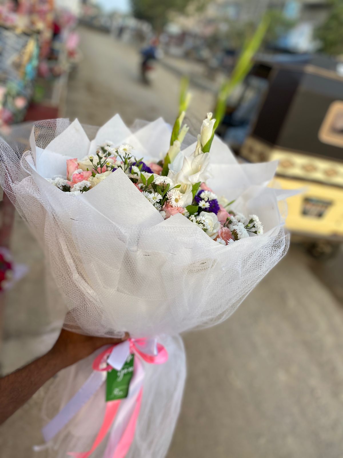 Premium Pastel Mixed Flower Bouquet - Image 3