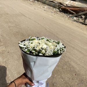 Classic White Rose Elegance Bouquet