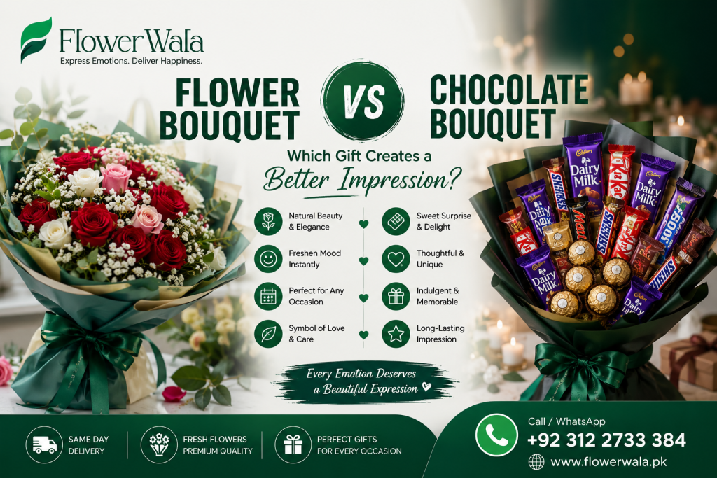 Flower Bouquet vs Chocolate Bouquet