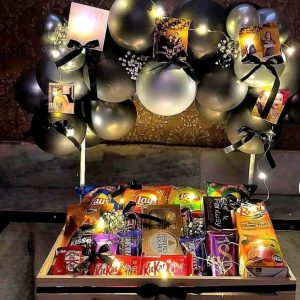 Midnight Memories Balloon & Chocolate Surprise Hamper