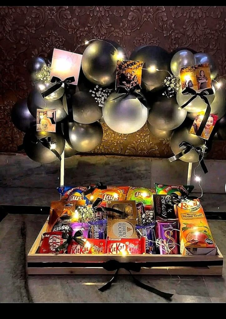 Midnight Memories Balloon & Chocolate Surprise Hamper