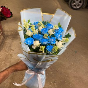 Ocean Breeze Blue Rose & Tuberose Luxury Bouquet