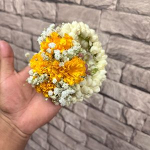 Jasmine, Marigold & Baby’s-breath Floral Bracelet