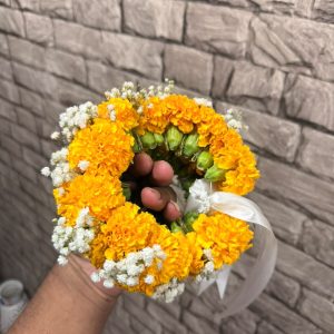 Marigold & Baby’s-breath Floral Bracelet
