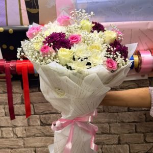 Blush & Plum Mixed Flower Bouquet